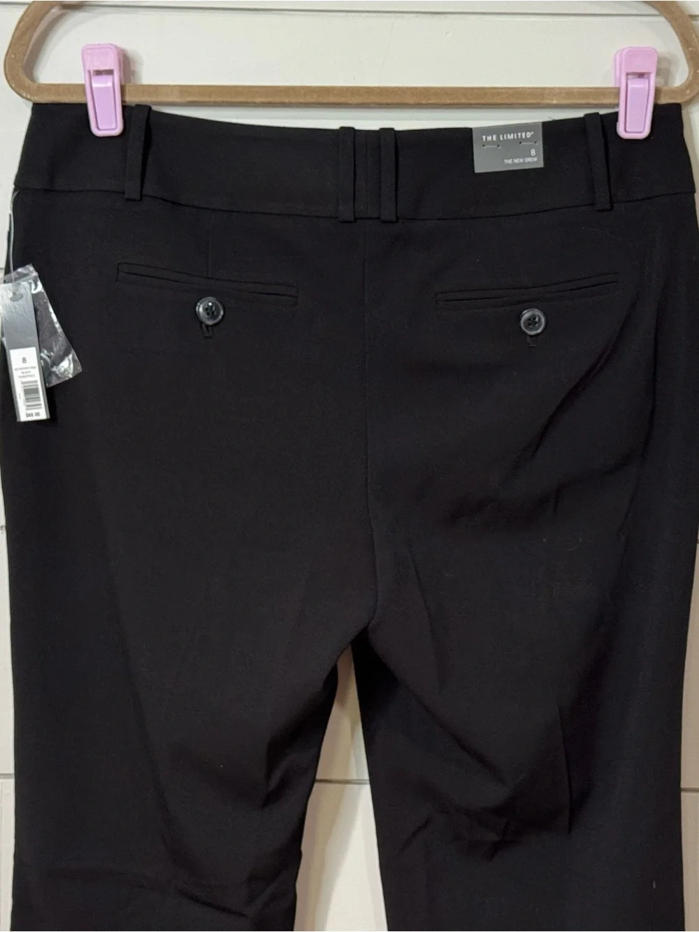 NEW The Limited The New Drew Black Pull-On Straight-Leg Dress Pants Size 8 - Picture 7 of 8